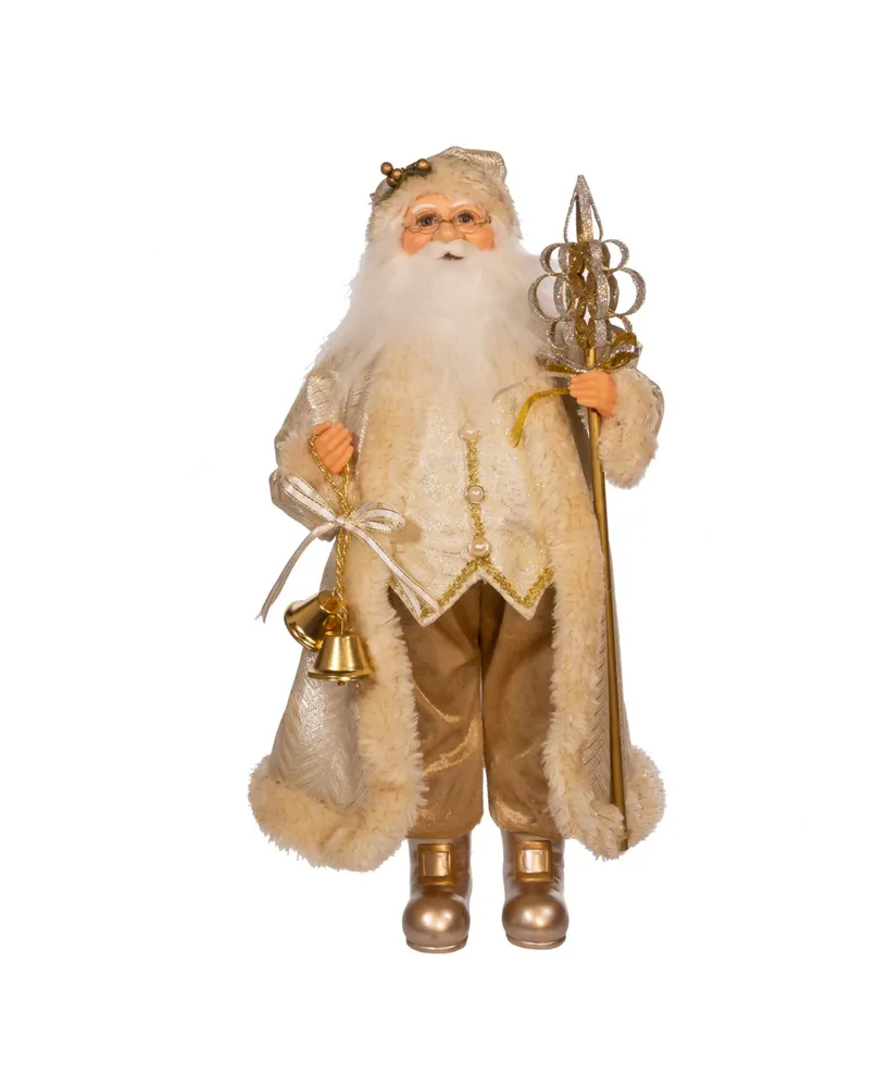 Kurt Adler 17" Light Santa with Staff and Bells