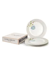 Laura Ashley Heritage Collectables Cobblestone Pinstripe Plates in Gift Box, Set of 4