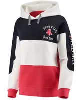 Women's Navy and Red Boston Sox Rugby Pullover Hoodie