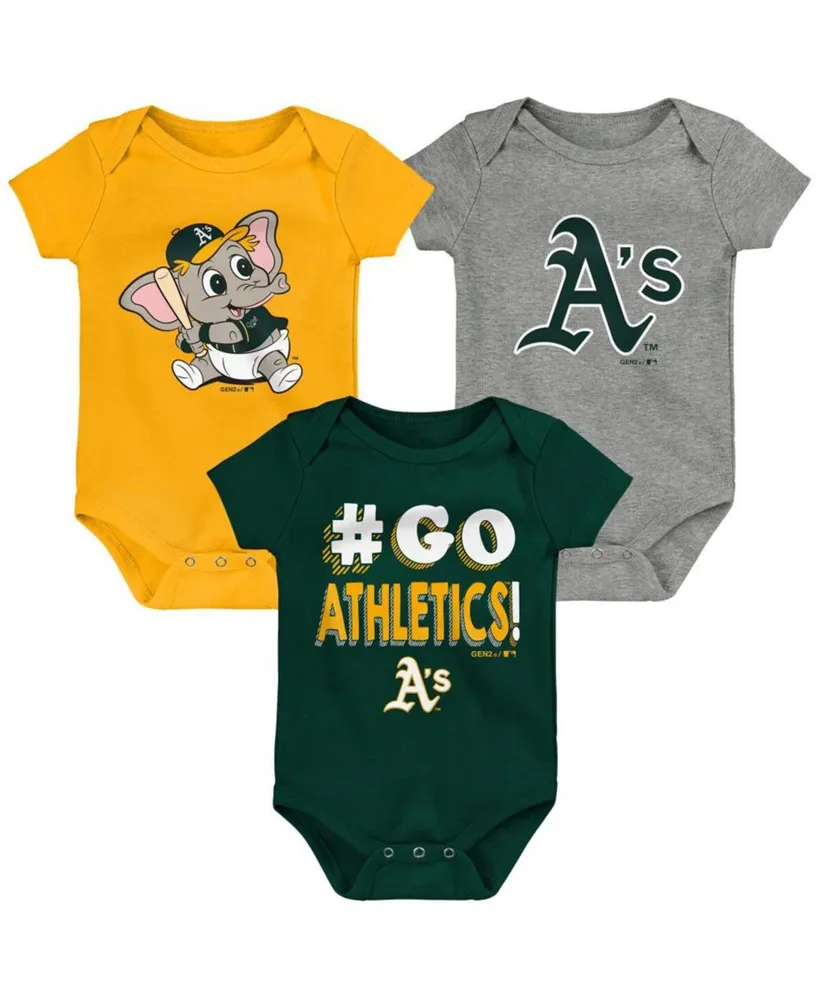 Outerstuff Newborn & Infant Gold/White/Heather Gray Pittsburgh Pirates  Biggest Little Fan 3-Pack Bodysuit Set