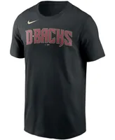 Men's Black Arizona Diamondbacks Team Wordmark T-shirt