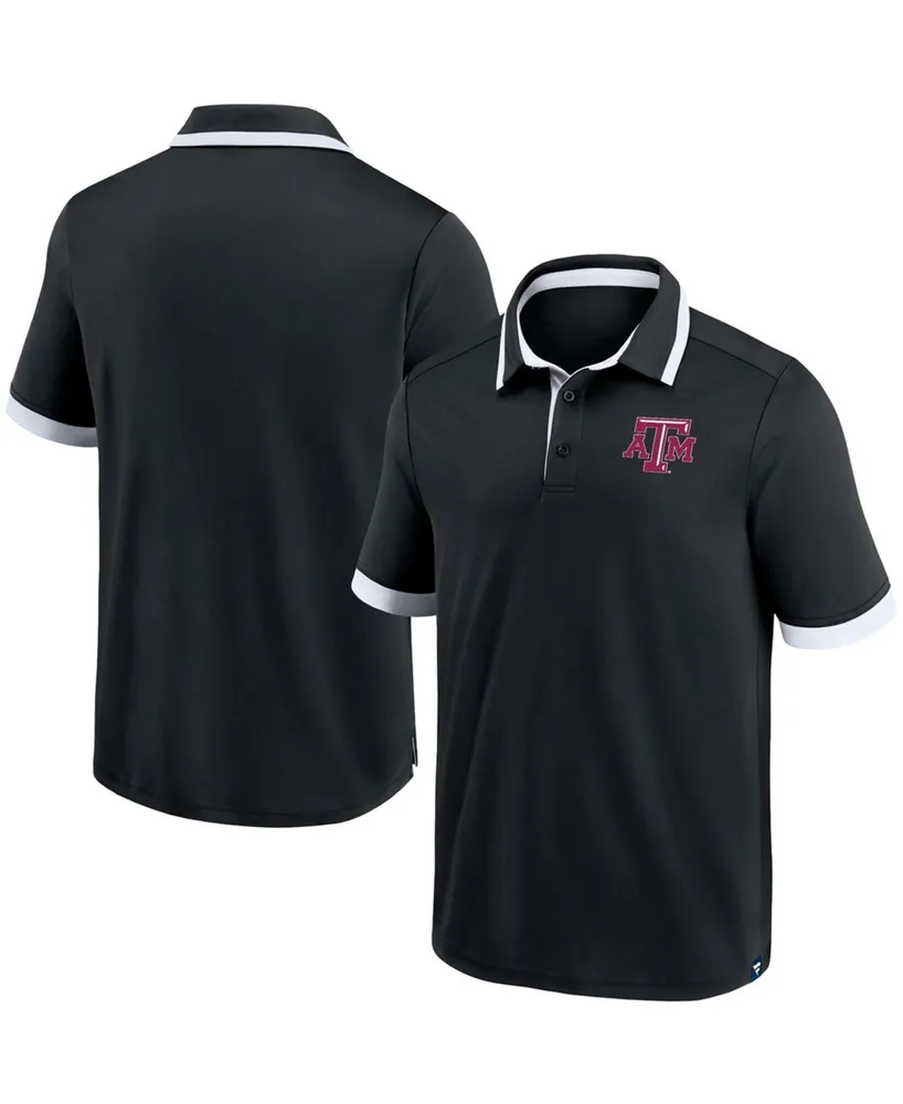 Men's Black Texas A M Aggies Color Block Polo Shirt