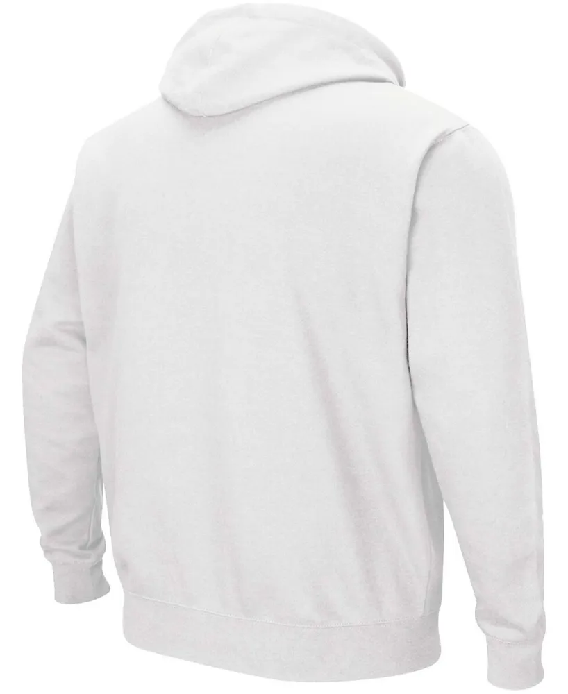 Men's White Miami Hurricanes Arch Logo 3.0 Pullover Hoodie