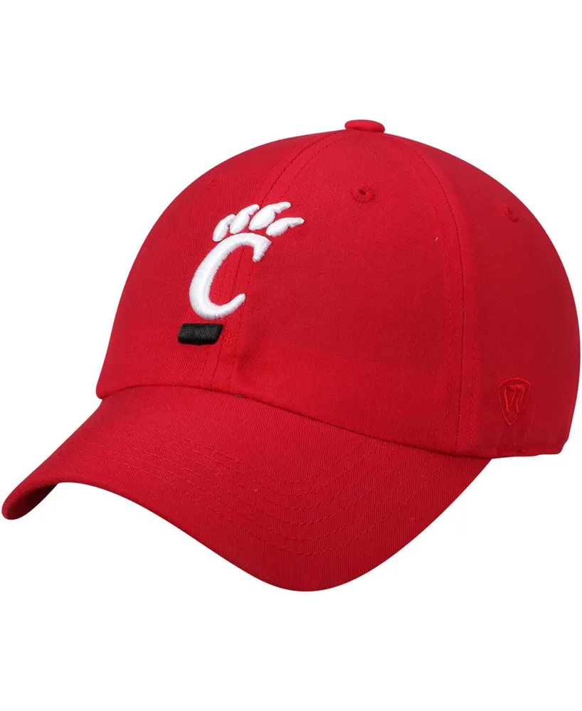 Men's Red Cincinnati Bearcats Primary Logo Staple Adjustable Hat