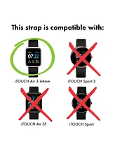 iTouch Air 3 and Sport 3 Extra Interchangeable Strap Black Silicone, 40mm