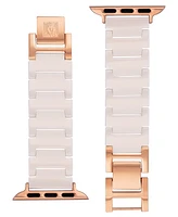 Anne Klein Women's Blush Ceramic Bracelet designed for Apple Watch 42mm (Series 1-3 only) & 44/45/46/49mm (Ultra & Ultra 2