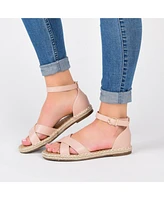 Journee Collection Women's Lyddia Espadrille Flat Sandals