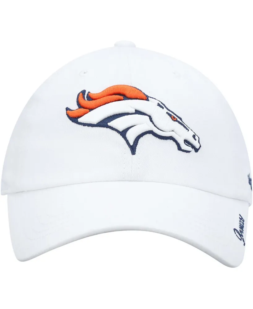 Women's White Denver Broncos Miata Clean Up Logo Adjustable Hat