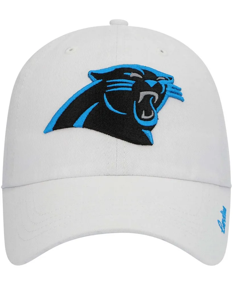 Women's White Carolina Panthers Miata Clean Up Logo Adjustable Hat