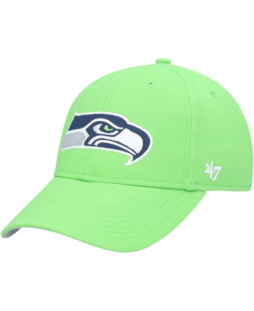 Boys Neon Green Seattle Seahawks Basic Secondary Mvp Adjustable Hat