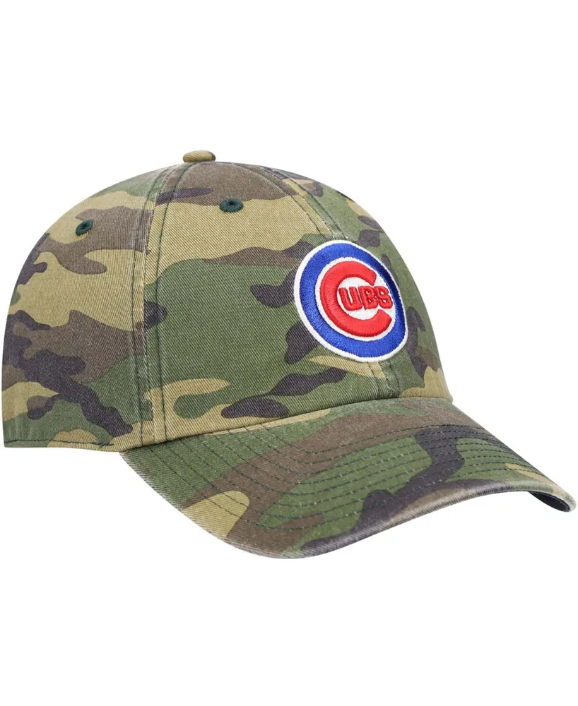 Men's Camo Chicago Cubs Team Clean Up Adjustable Hat