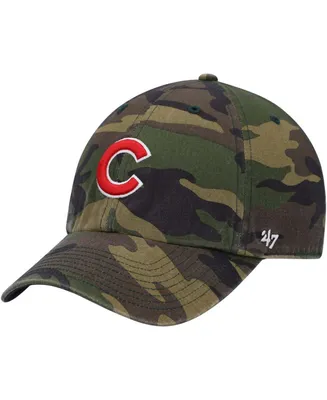 Men's Camo Chicago Cubs Logo Clean Up Adjustable Hat
