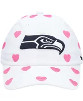 Little Girls White Seattle Seahawks Surprise Clean Up Adjustable Hat