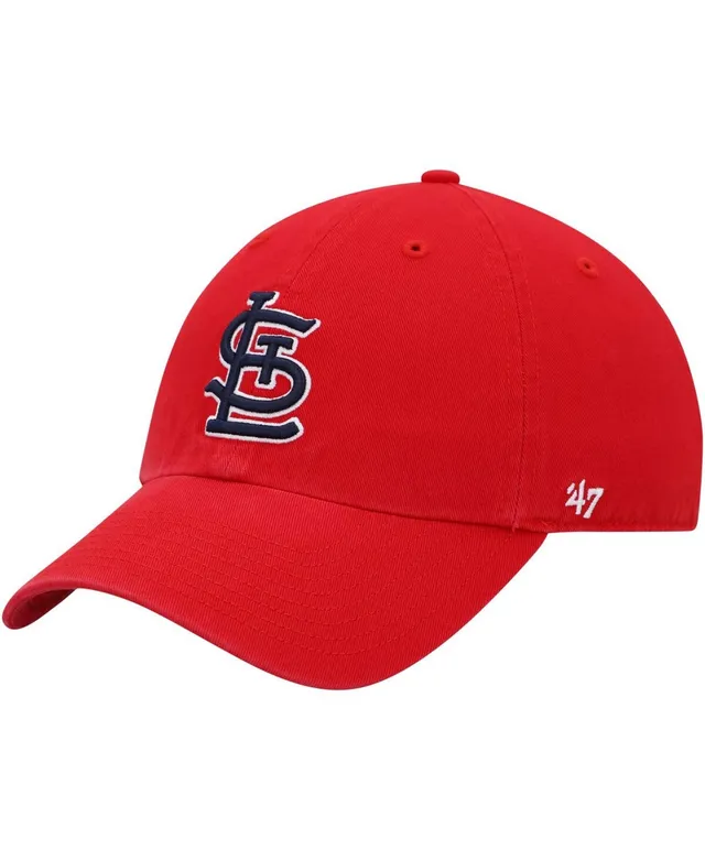 47 Brand Men's Light Blue St. Louis Cardinals Logo Cooperstown Collection  Clean Up Adjustable Hat