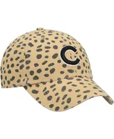 Women's Tan Chicago Cubs Cheetah Clean Up Adjustable Hat