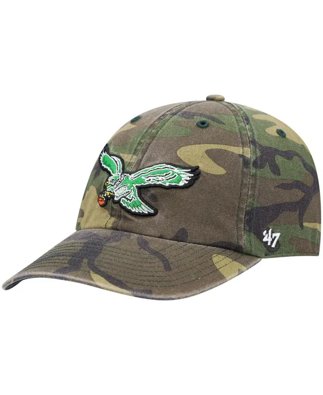 Shop '47 Brand Clean Up Eagles Legacy Script Hat FL-RGWSC24GWS-KY73 green