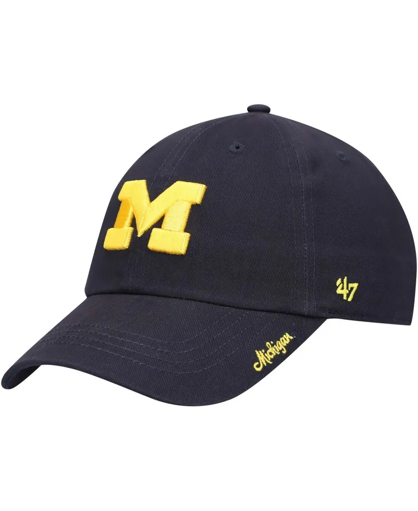 Women's Navy Michigan Wolverines Miata Clean Up Logo Adjustable Hat