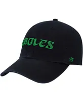 Men's Black Philadelphia Eagles Clean Up Script Adjustable Hat