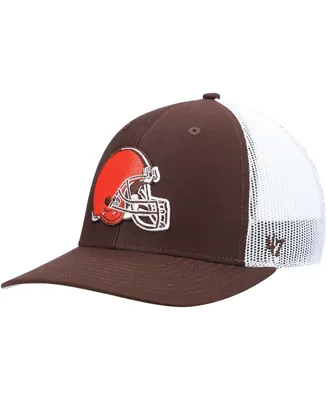 Men's Brown, White Cleveland Browns Trucker Snapback Hat