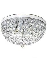 Lalia Home Crystal Glam 2 Light Ceiling Flush Mount