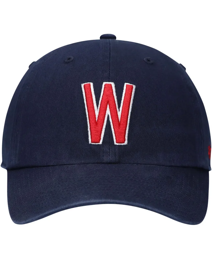 Men's Navy Washington Senators 1961 Logo Cooperstown Collection Clean Up Adjustable Hat