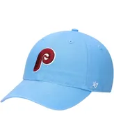 Men's Light Blue Philadelphia Phillies Logo Cooperstown Collection Clean Up Adjustable Hat