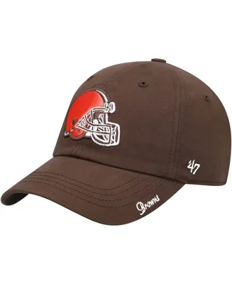 Women's Brown Cleveland Browns Miata Clean Up Primary Adjustable Hat