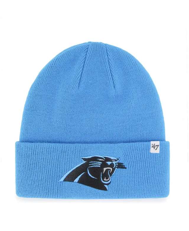 Toddler Carolina Panthers '47 Black/Blue Bam Bam Cuffed Knit Hat with Pom  and Mittens Set