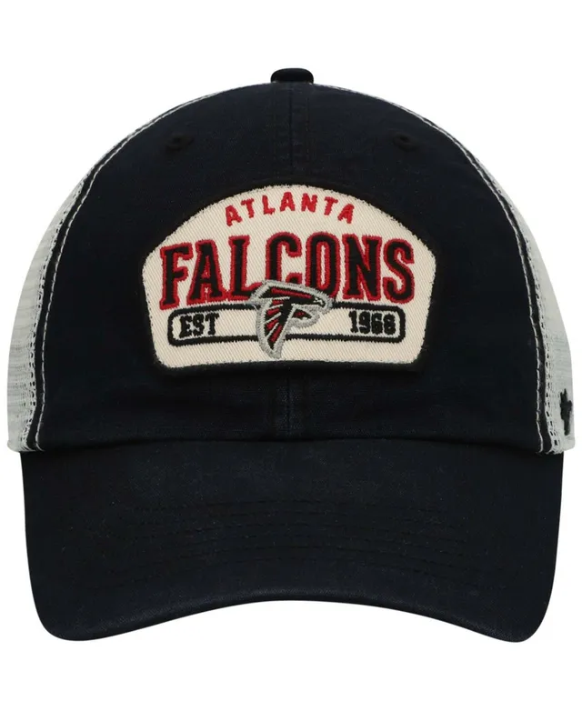 47 Brand Men's '47 Black Atlanta Falcons Drumlin Trucker Clean Up Snapback  Hat