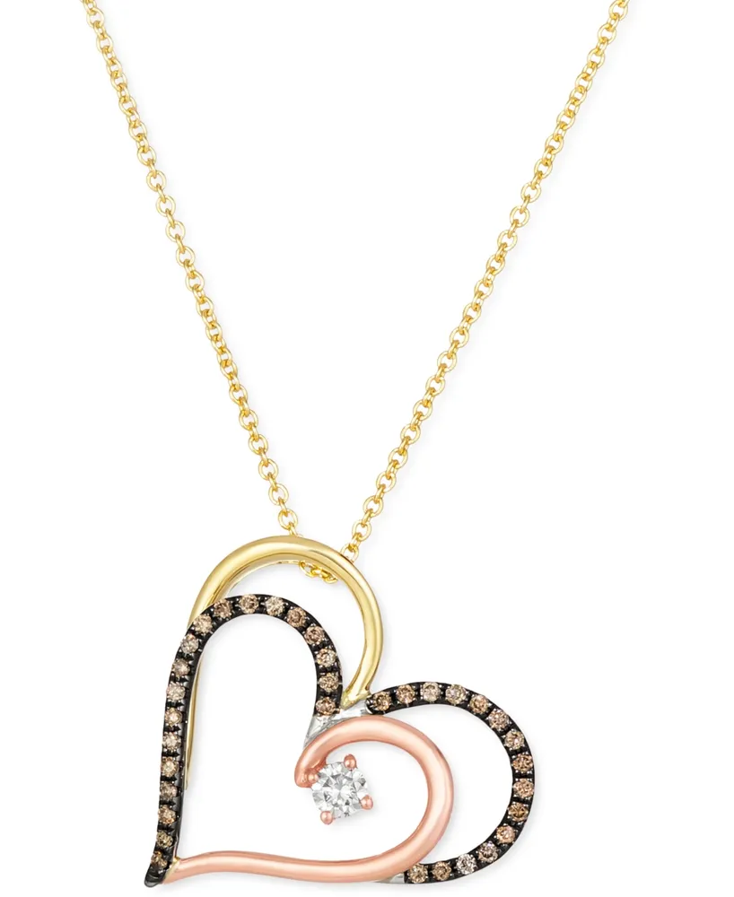 Diamond Heart Pendant 18 Necklace (1/2 Ct. t.w.) - Gold