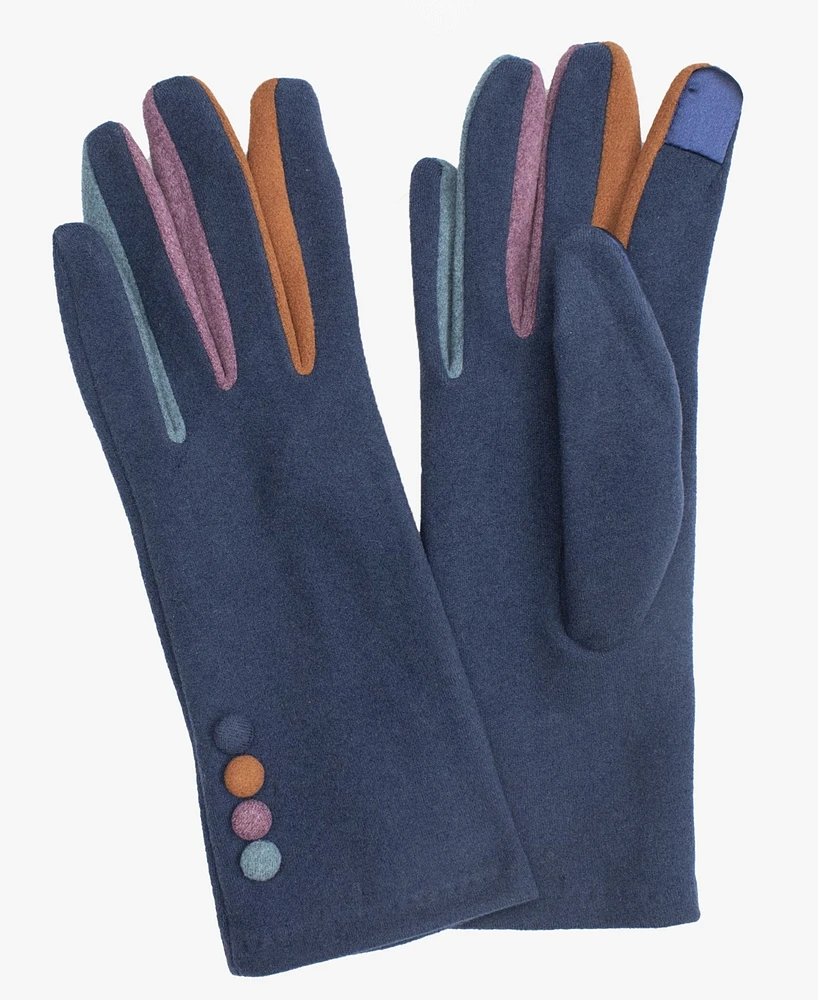 Marcus Adler Women's Finger Pop Color Jersey Touchscreen Glove