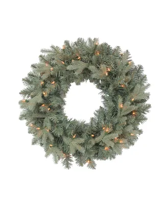 Kurt Adler 18" Pre-Lit Incandescent Spruce Wreath