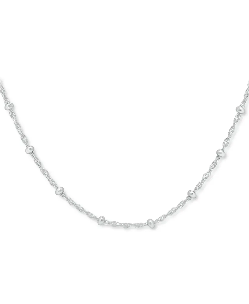 Giani Bernini Small Beaded Singapore 20" Chain Necklace in 18k Gold-Plated Sterling Silver, Created for Macy's