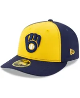 Men's Navy, Yellow Milwaukee Brewers Alternate 2020 Authentic Collection On-Field Low Profile Fitted Hat