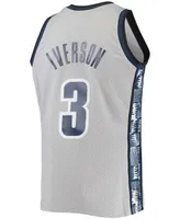 Men's Allen Iverson Gray Georgetown Hoyas 1995-96 Swingman Replica Jersey