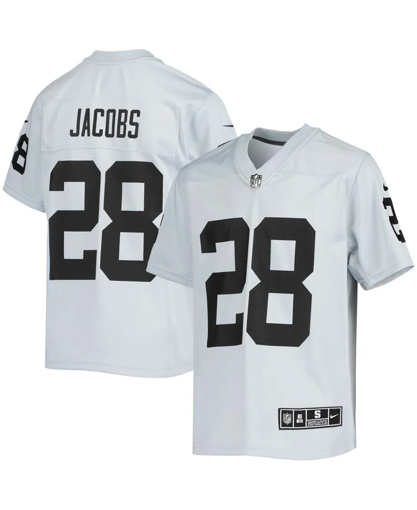 Big Boys Josh Jacobs Silver Las Vegas Raiders Inverted Team Game Jersey