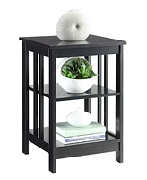 Mission End Table with Shelves