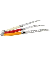 French Home 3 Piece Laguiole Pizza, Tomato, and Cheese Knife Set ,Tuscan Sunset