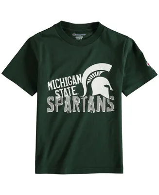Big Boys and Girls Green Michigan State Spartans Team Chant T-shirt