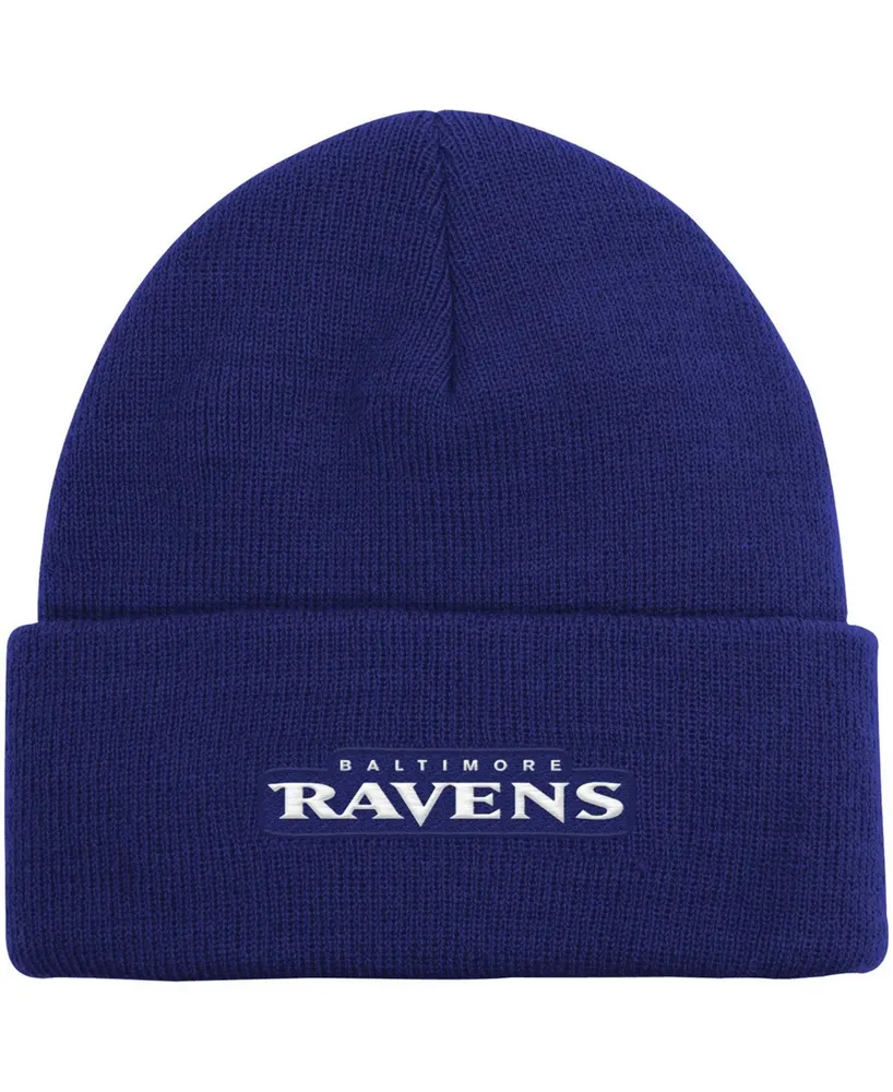 Big Boys and Girls Purple Baltimore Ravens Basic Cuffed Knit Hat