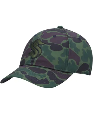 Men's Camo Seattle Kraken Locker Room Slouch Adjustable Hat