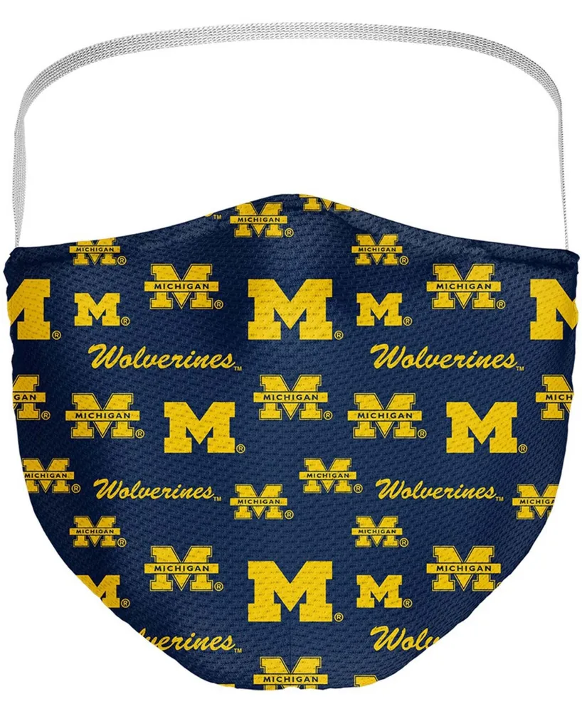 Multi Adult Michigan Wolverines All Over Logo Face Covering 3-Pack