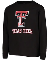 Big Boys and Girls Black Texas Tech Red Raiders Lockup Long Sleeve T-shirt