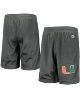 Big Boys and Girls Charcoal Miami Hurricanes Classic Mesh Shorts