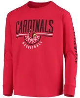 Big Boys and Girls Red Louisville Cardinals Basketball Long Sleeve T-shirt