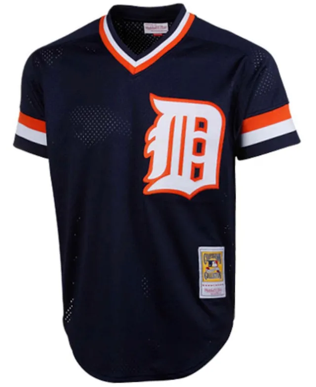 Kirk Gibson Detroit Tigers Mitchell & Ness Cooperstown Collection Mesh  Batting Practice Quarter-Zip Jersey - Navy