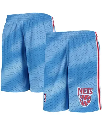 Big Boys and Girls Blue New Jersey Nets Hardwood Classics Swingman Shorts