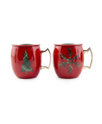 Thirstystone by Cambridge 20 oz Christmas Moscow Mule Mugs Pack, 2 Piece