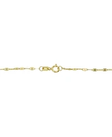 Double Bead Adjustable 18" Lariat Necklace in 10k Gold