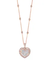 Bouquet by Effy Diamond Heart Pendant Necklace (1-1/8 ct. t.w.) 14k White Gold or Rose